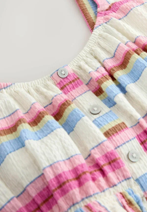 Платье трикотажное Jersey dress Next, розовая полоска — фото 2