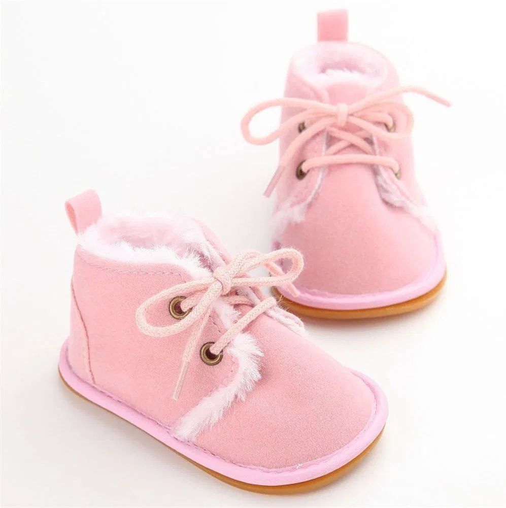 Детские зимние кроссовки для девочек с нескользящей подошвой L-Peach, Pink — фото 4