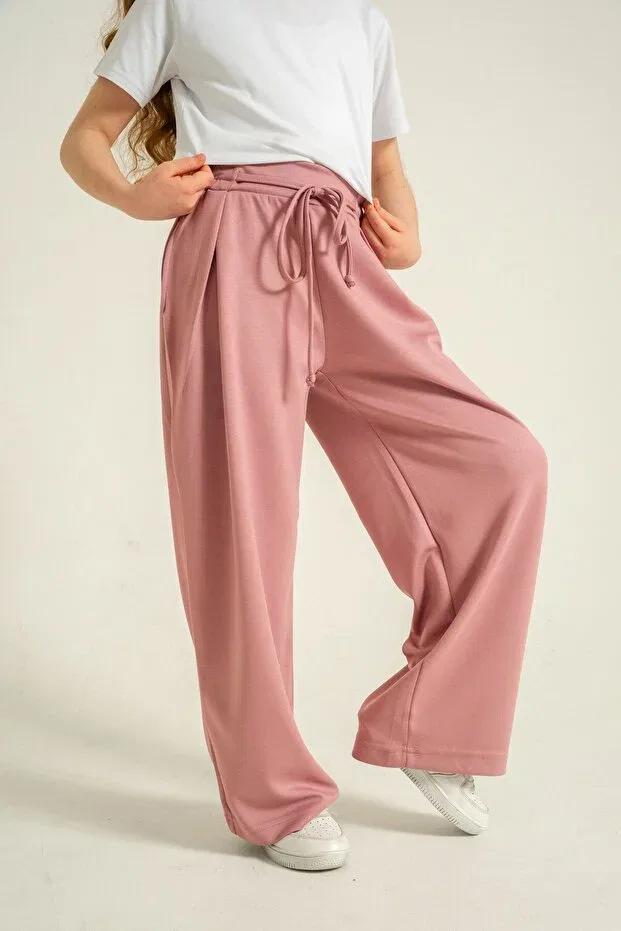 Детские спортивные штаны для девочек с защипами Mışıl Kids, Pink — фото 4