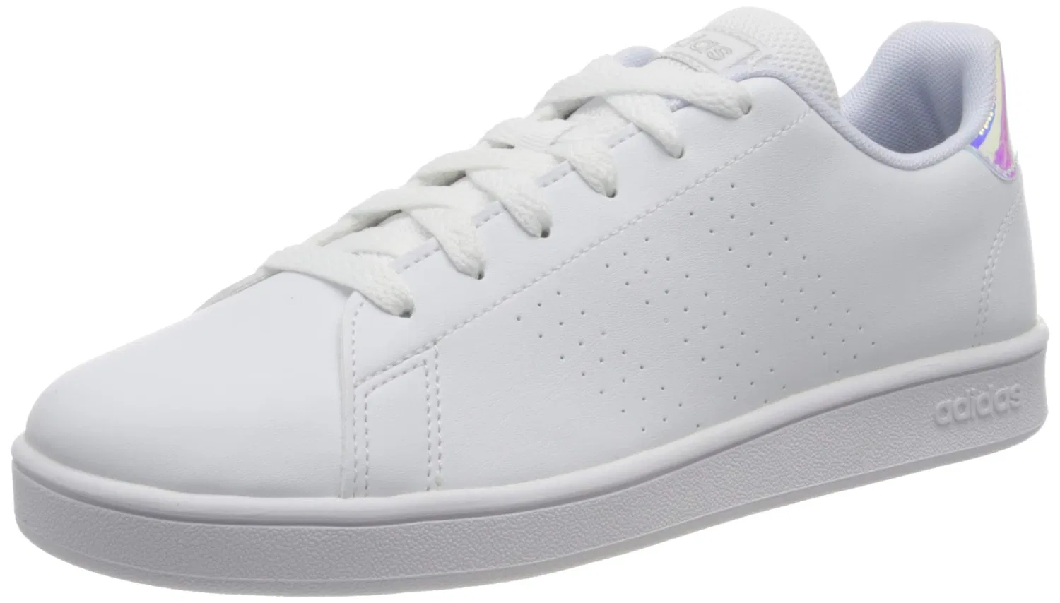 Детские теннисные туфли с кроссовками Advantage K Adidas, Cloud White Silver Metallic