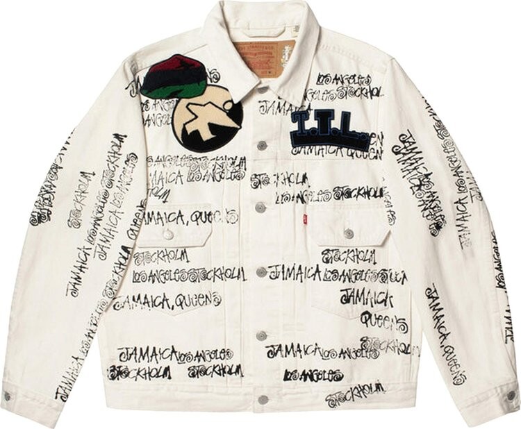 

Куртка Stussy x Denim Tears x Our Legacy TTL Denim Jacket 'White', белый