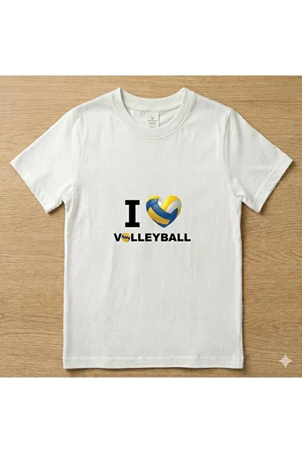 Детская футболка с принтом для мальчиков Volleyball Printed T Shirt Gökçe, White