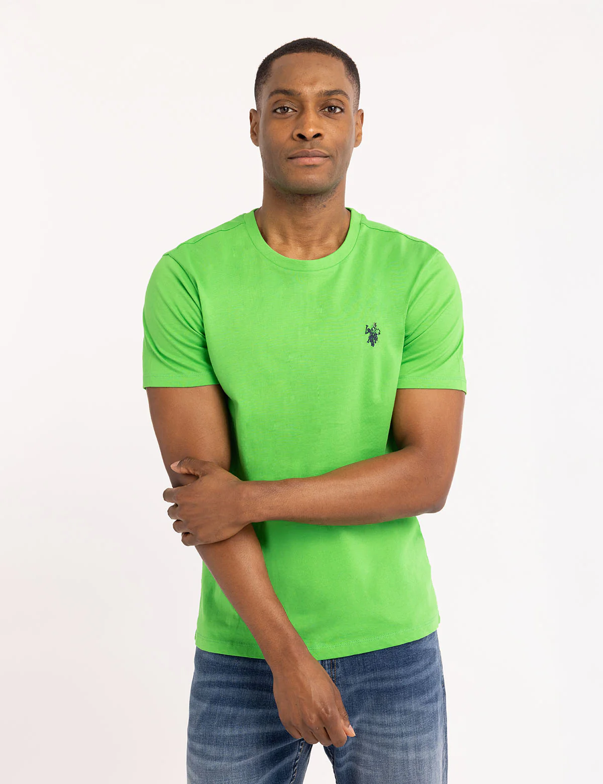 

Футболка U.S. Polo Assn Solid Crew Neck, ярко-зеленый