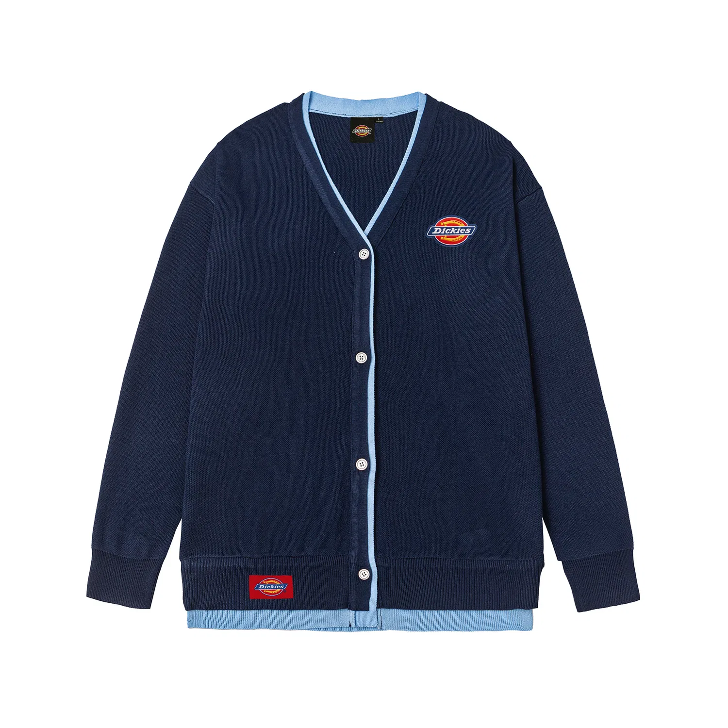 Детский свитер с V-образным вырезом, прямого кроя, Dickies, Navy Blue