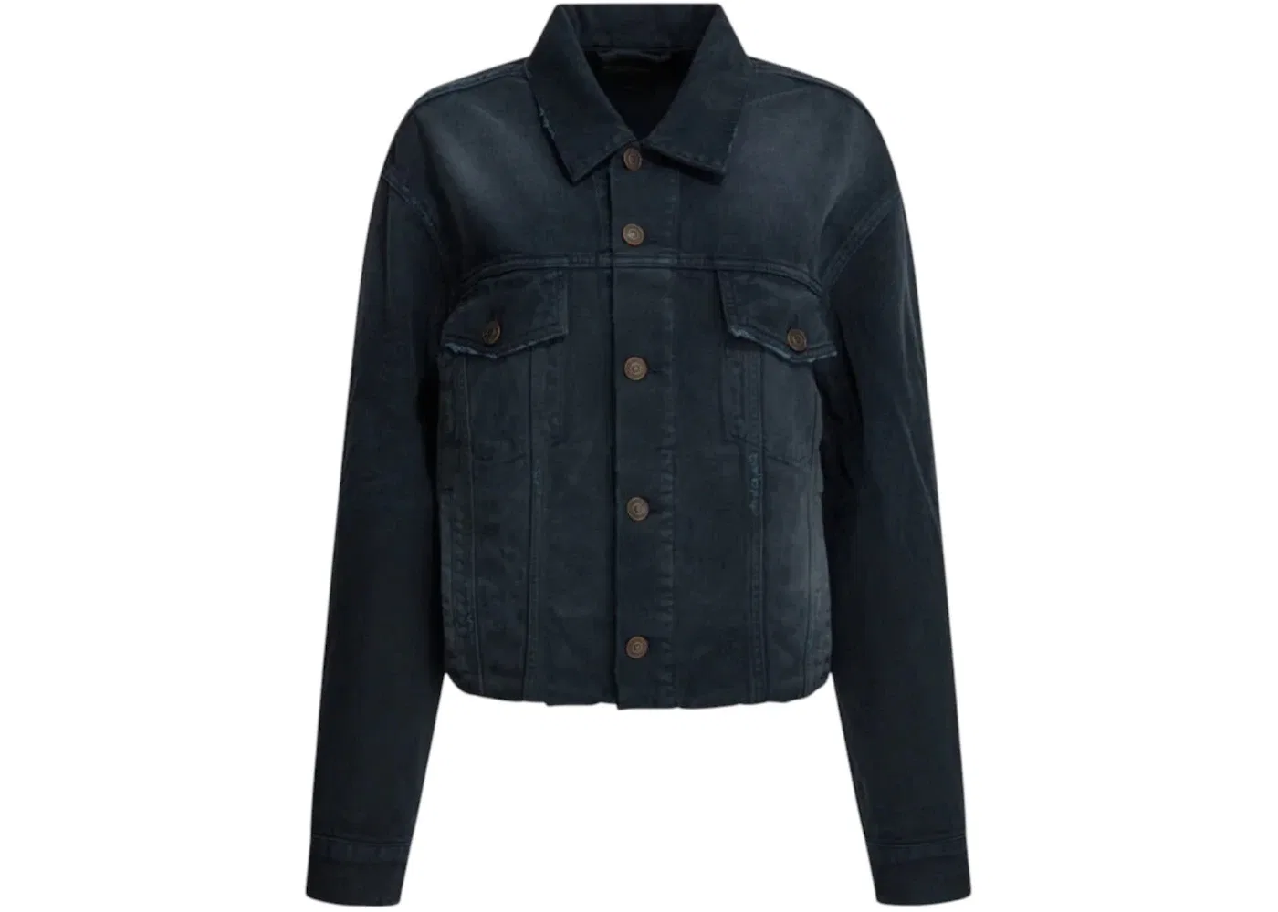 Мужская джинсовая куртка с эффектом потертости Denim Old Effect Balenciaga, синий