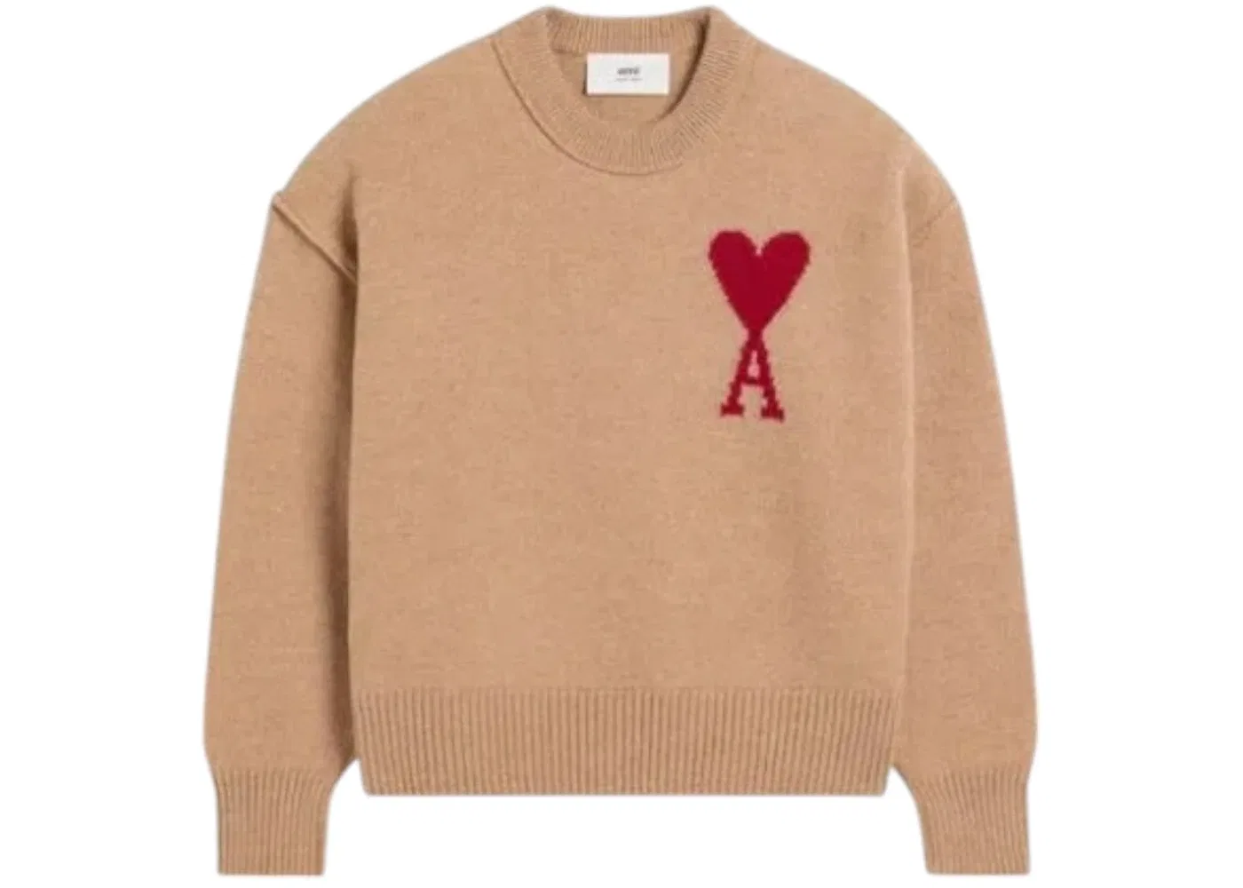 Унисекс-джемпер с принтом Ami De Coeur Ami Paris, Beige/Red