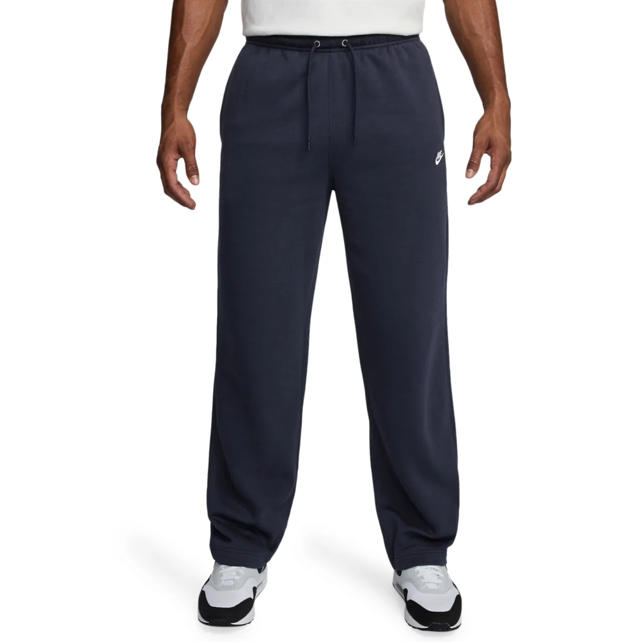 Мужские брюки с открытым низом Club Open Hem Pants Nike, Obsidian/White