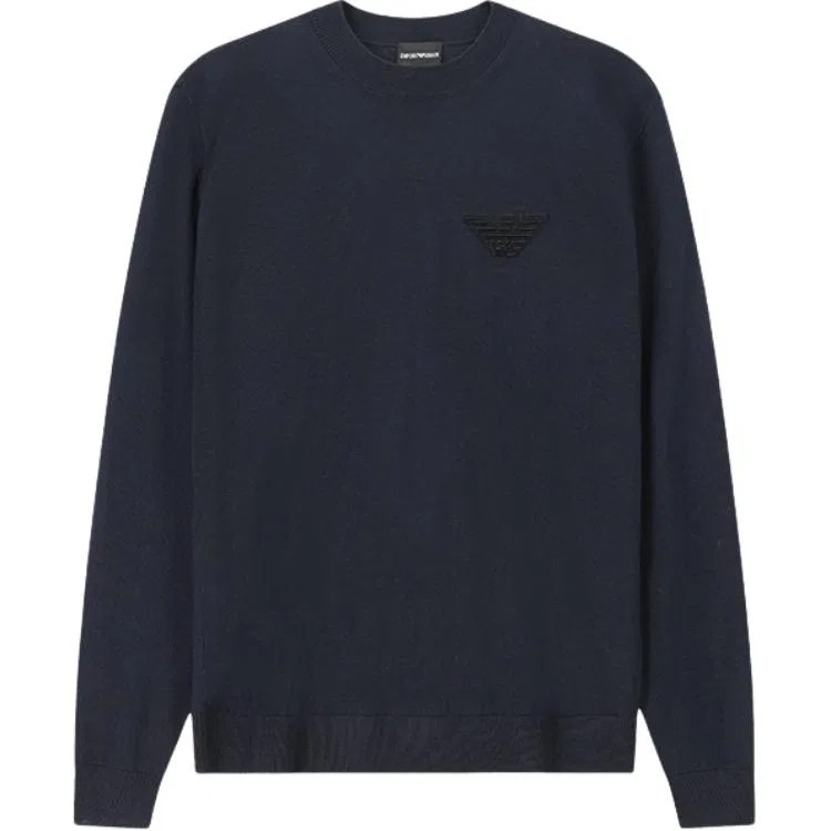 Мужской свитер с круглым вырезом Emporio Armani, Dark Blue