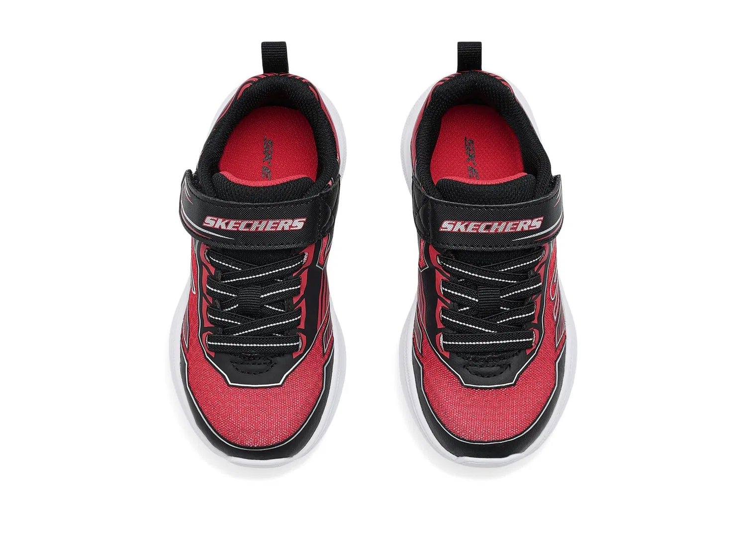 Кроссовки Microspec Velocity 404127L (для маленьких и больших детей) Skechers Kids, Black/Red — фото 3