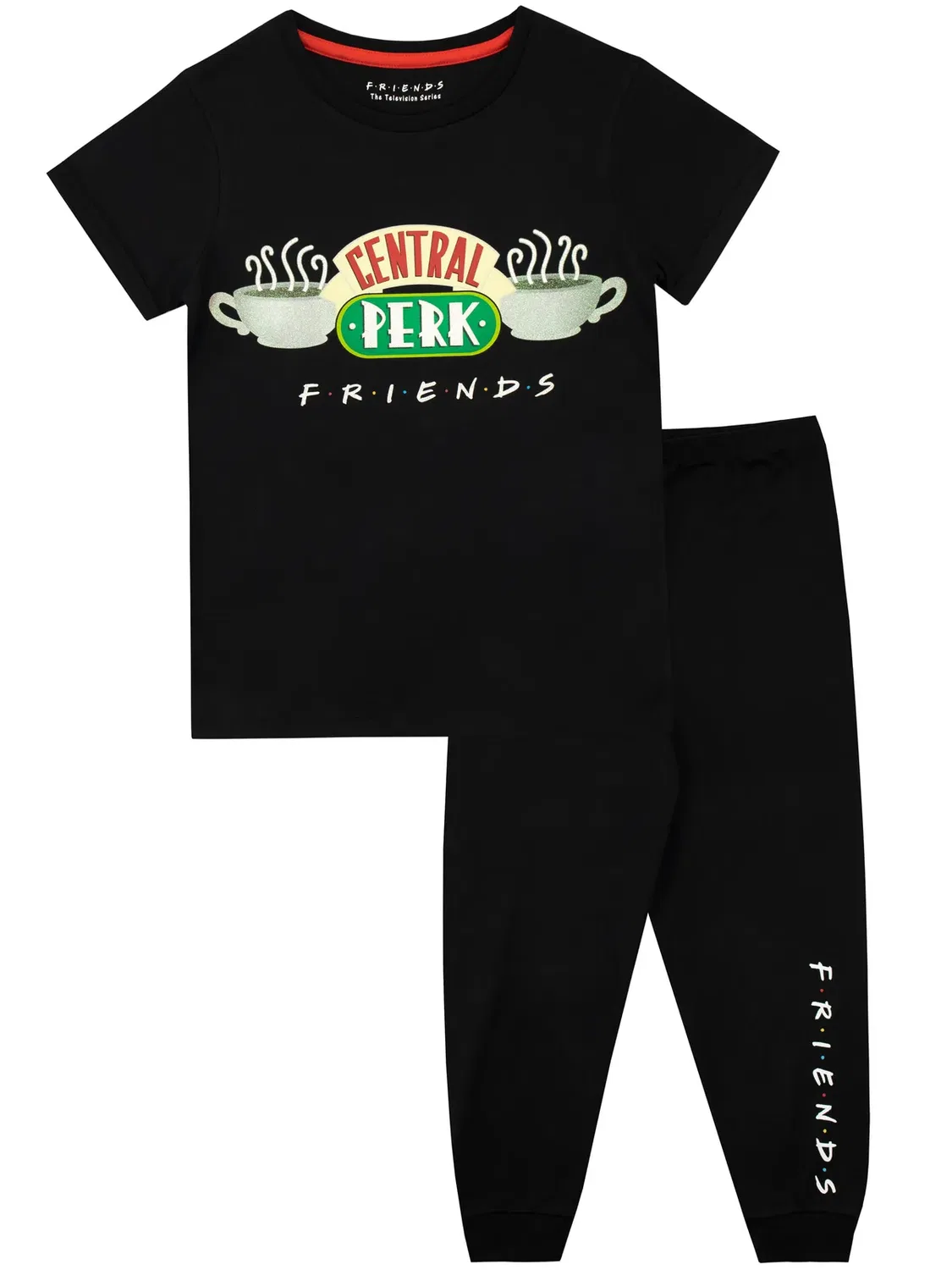 Пижама с коротким рукавом Central Perk Friends, Black
