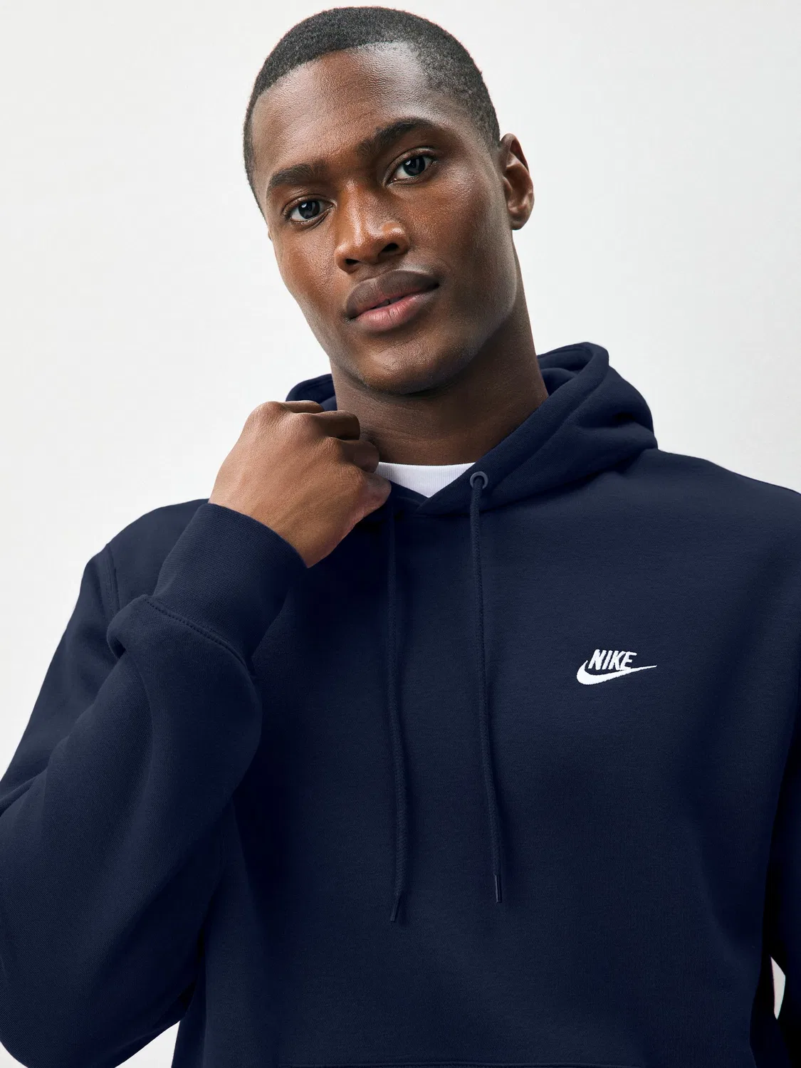 Толстовка с капюшоном Nike Obsidian Navy Blue Club — фото 3
