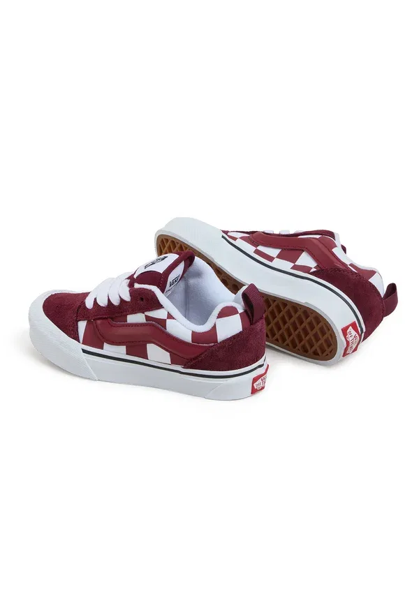 Кроссовки из кожи, модель Knu skool, Vans, Dark Red, темно-красный — фото 3