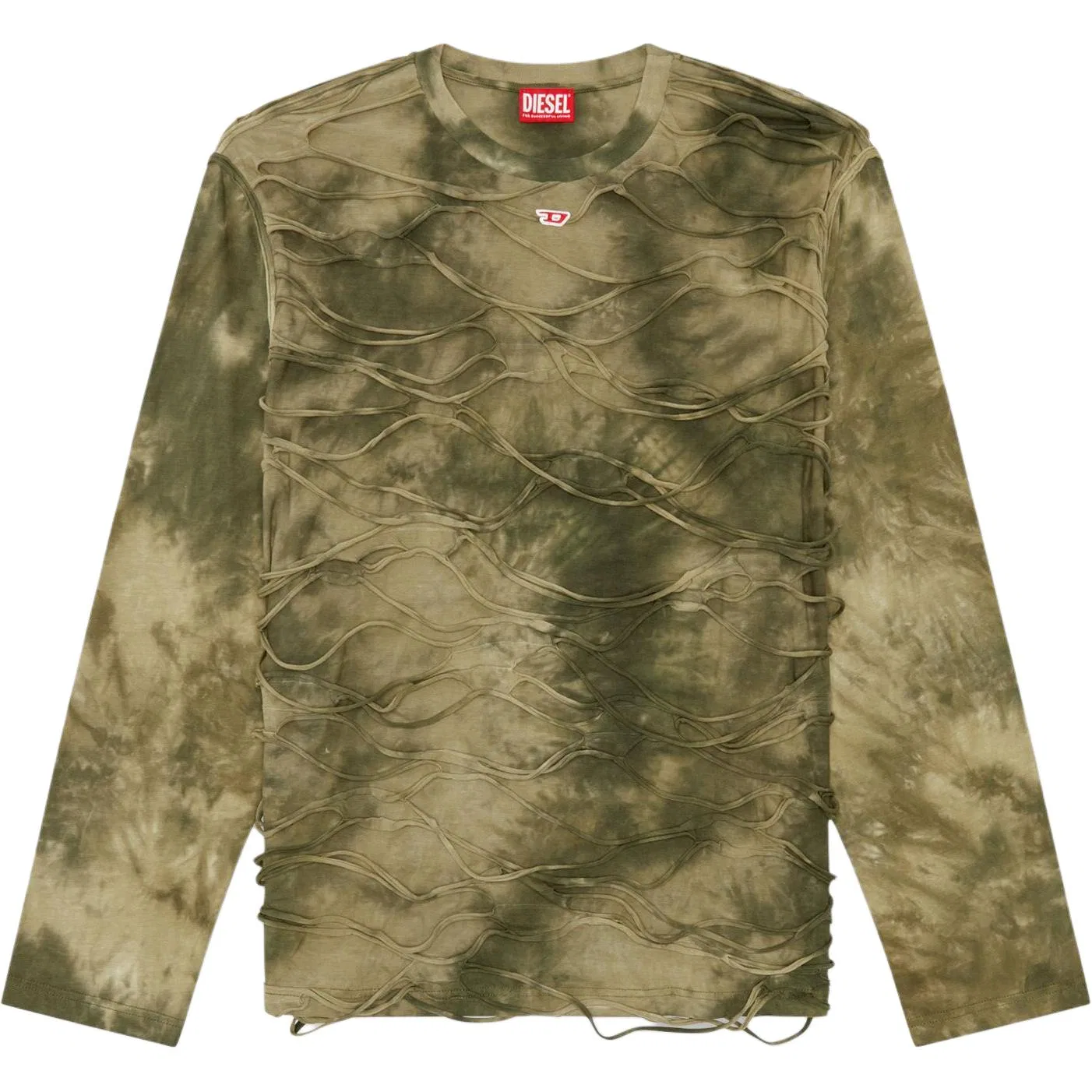 Мужская футболка с длинным рукавом Floating Strands DIESEL, Army Green