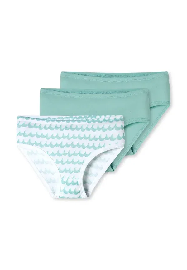 Трусы 3 шт., хлопок, fine - briefs Schiesser, бирюзовый, белый