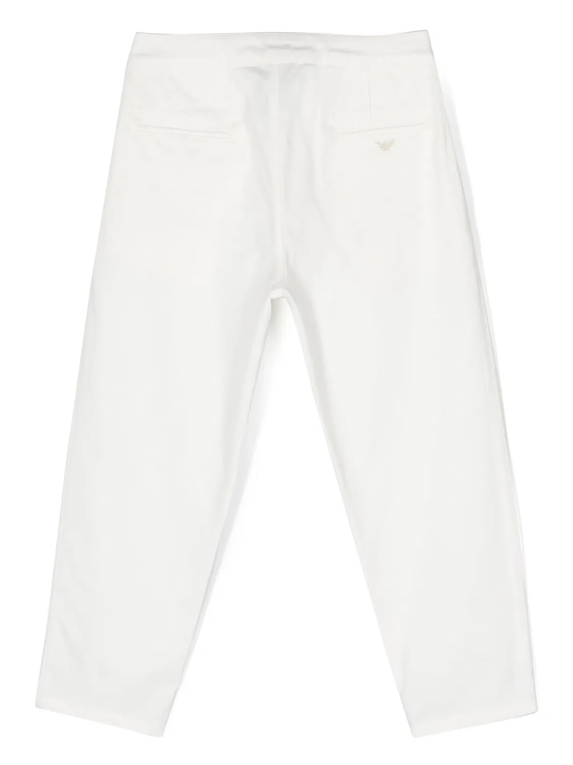 Штаны сdrawstring из хлопка Emporio Armani, нейтральные — фото 3