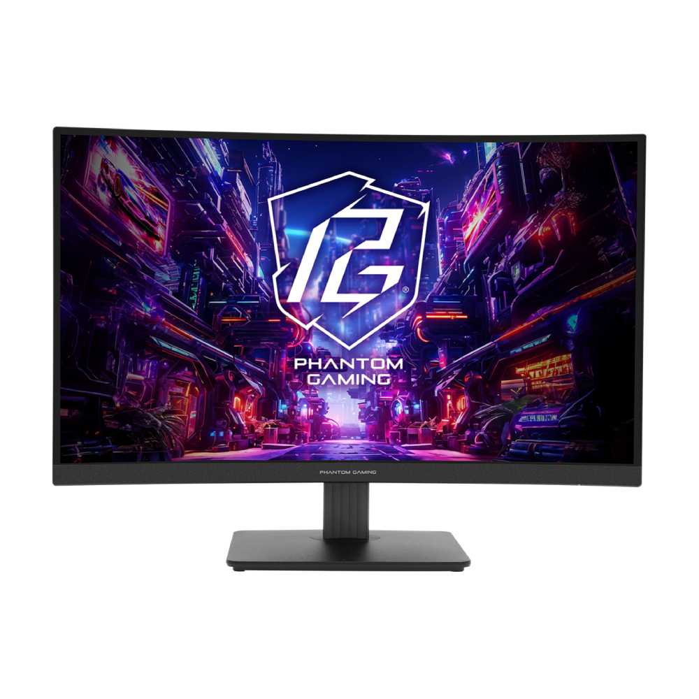 

Монитор игровой изогнутый AsRock Phantom Gaming PG27QRT1B, 27", 2560х1440, 180 Гц, VA, черный