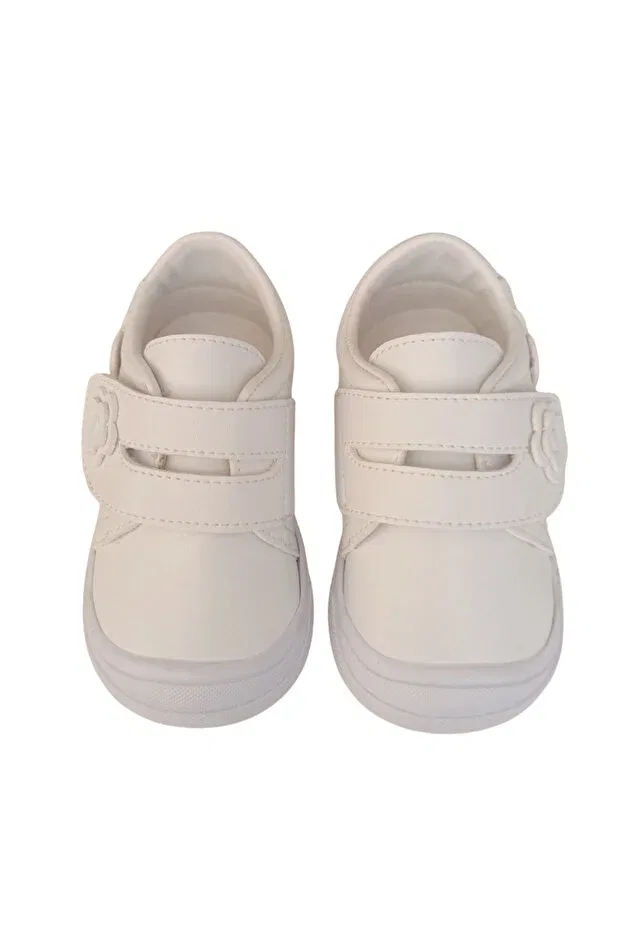 Детские туфли для девочек кожаные с принтом Daisy First Step Joy Colours, White — фото 2