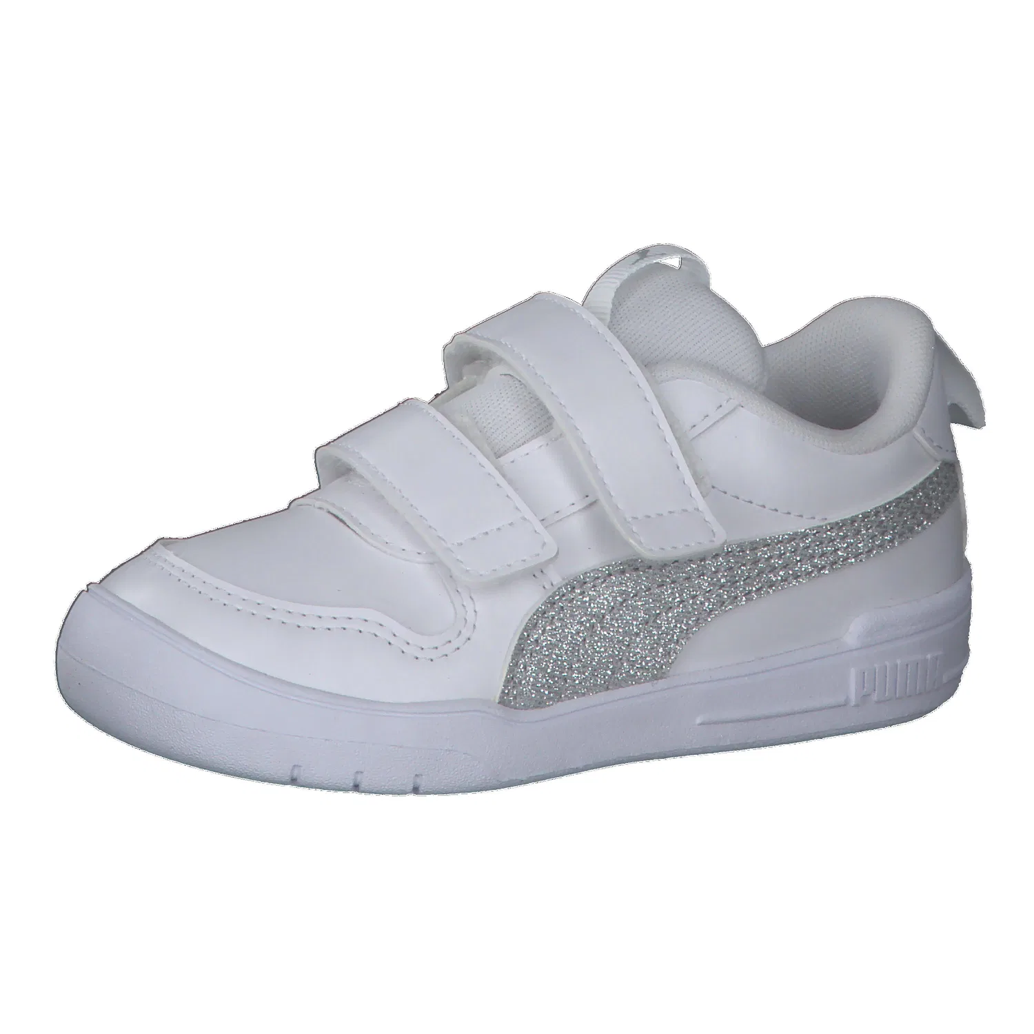 Детские кроссовки с блестящим формстрипом Puma Multiflex Glitz FS V Inf, Weiß