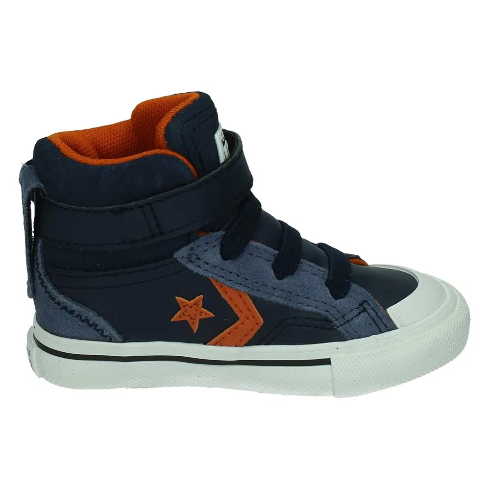 Детские кроссовки для мальчиков кожаные Converse Pro Blaze Strap, Blue — фото 3