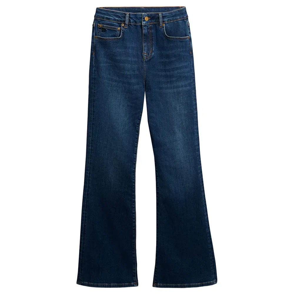 Джинсы клеш Superdry High Rise Flare, синий — фото 3