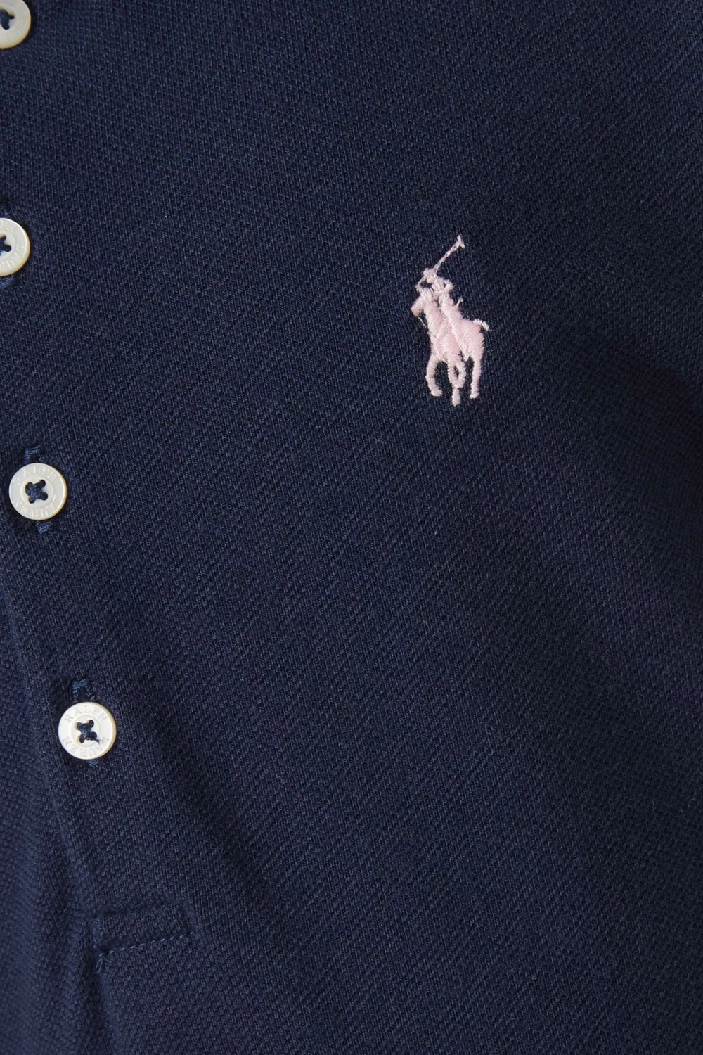 Платье-поло хлопковое с логотипом Polo Ralph Lauren, синий — фото 3