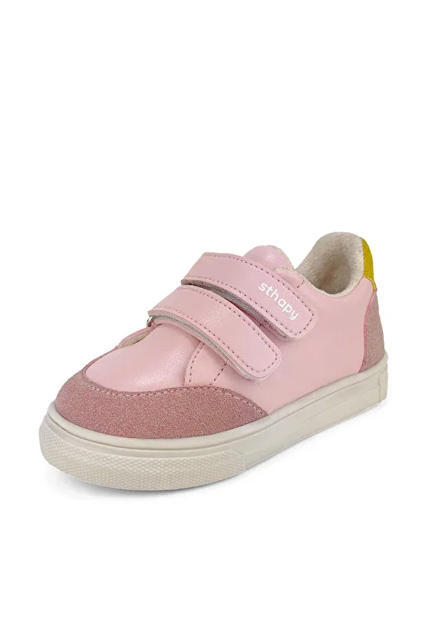Детские кроссовки для девочек с ортопедической стелькой Sthapy, Pink — фото 3