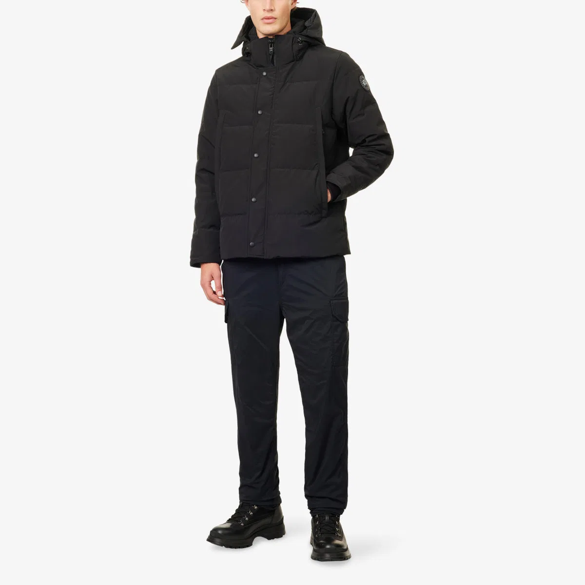 Парка Wyndham с капюшоном из тканого пуха Canada Goose, черный — фото 2