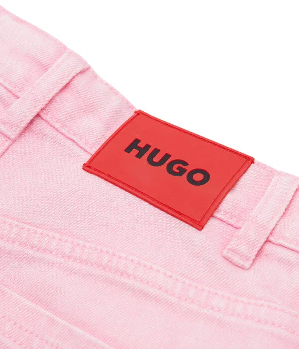 Детские шорты для девочек джинсовые Hugo Kids, Rosa — фото 3