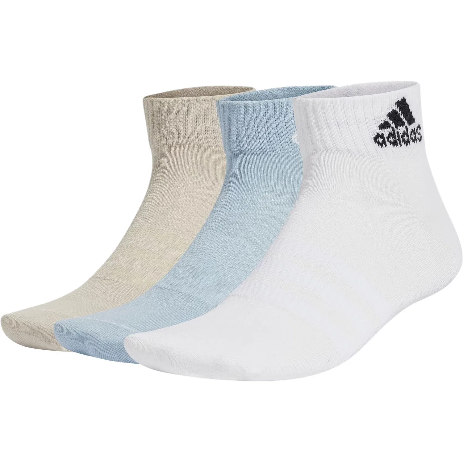 Детские носки с лодыжкой, 3 пары, Adidas, White Blue Light Gray