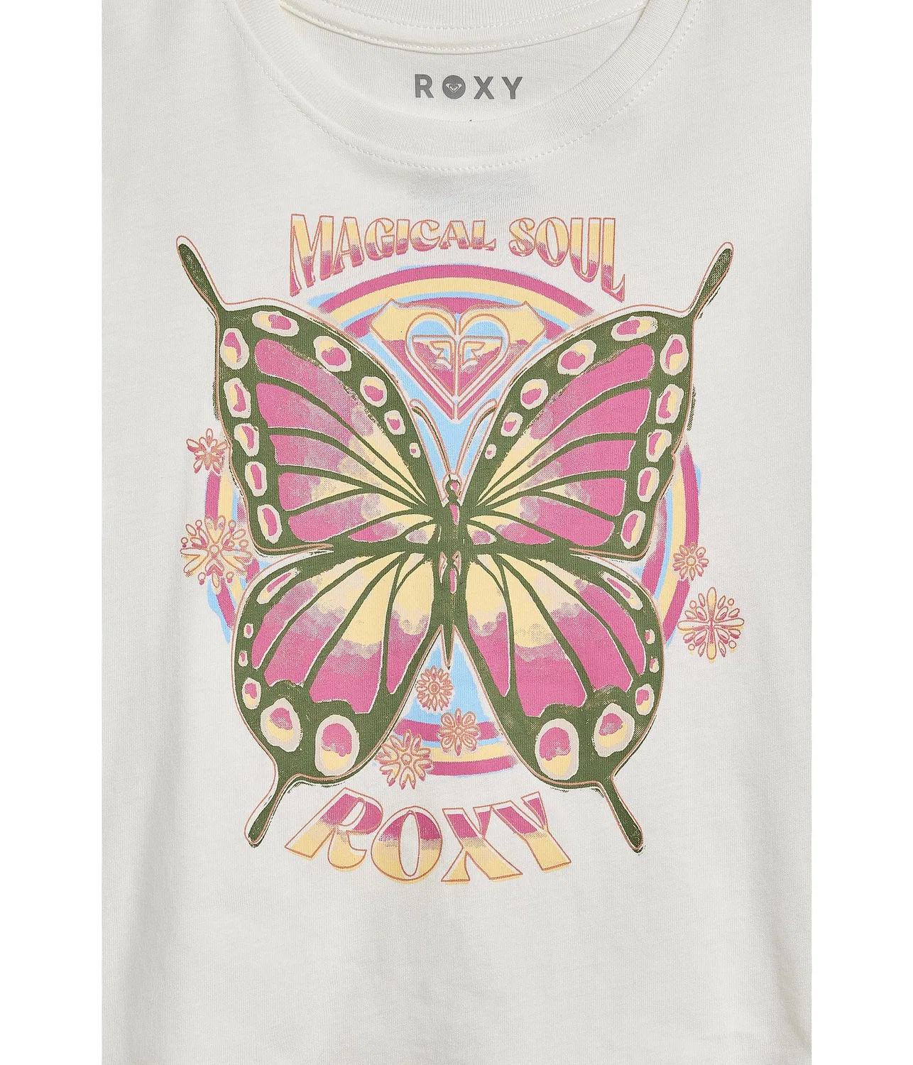 Футболка Butterfly Groove Tee (для маленьких детей) Roxy Kids, Coconut Milk — фото 3
