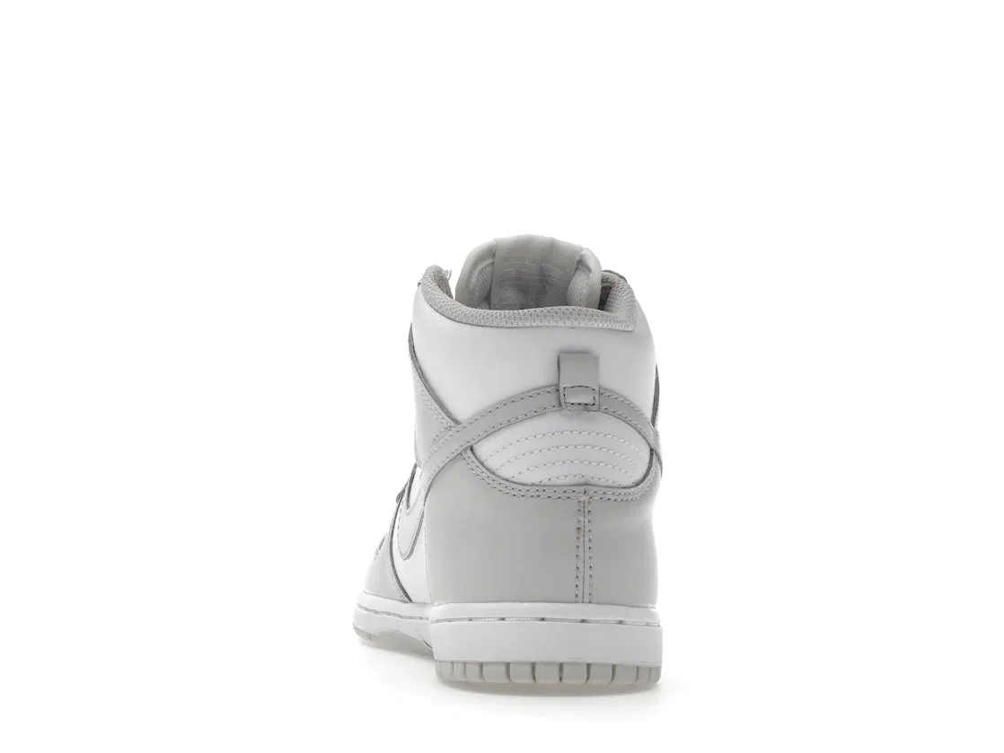 Детские кроссовки ретро с белой кожей Nike Dunk High Retro, White/Vast Grey — фото 4
