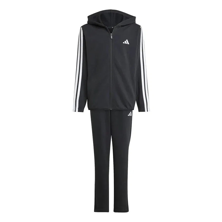 Спортивный костюм из футера с длинным рукавом adidas, Черный — фото 2