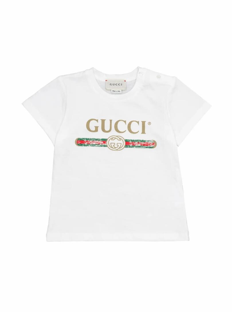 

Хлопковая футболка с логотипом Gucci
