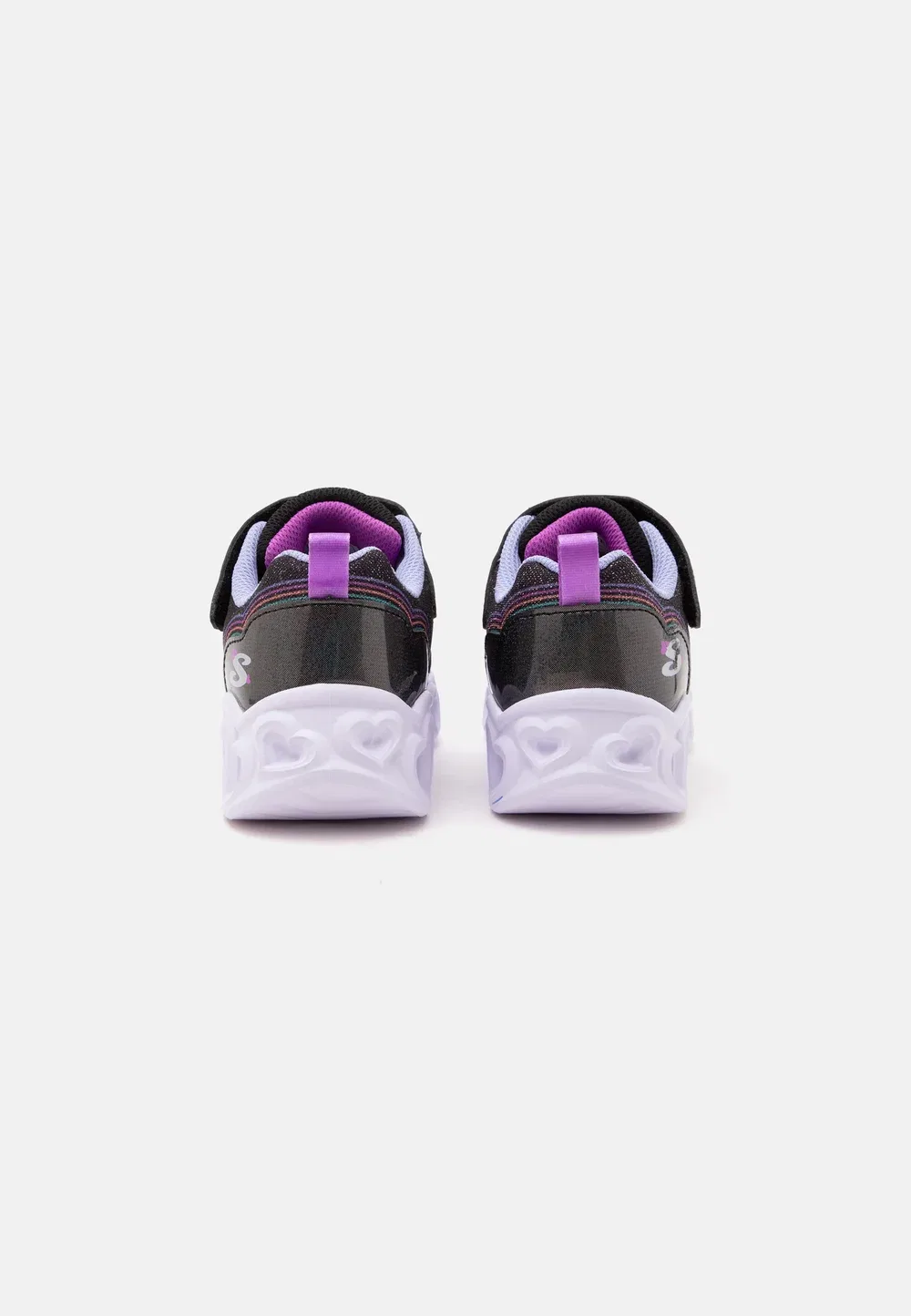 Светящиеся сердечки - кроссовки Skechers, Black/Multi-Coloured — фото 3