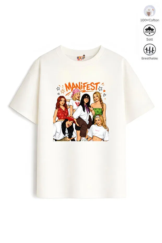 Детская футболка для девочек оверсайз с принтом Belya Kids Wear, White