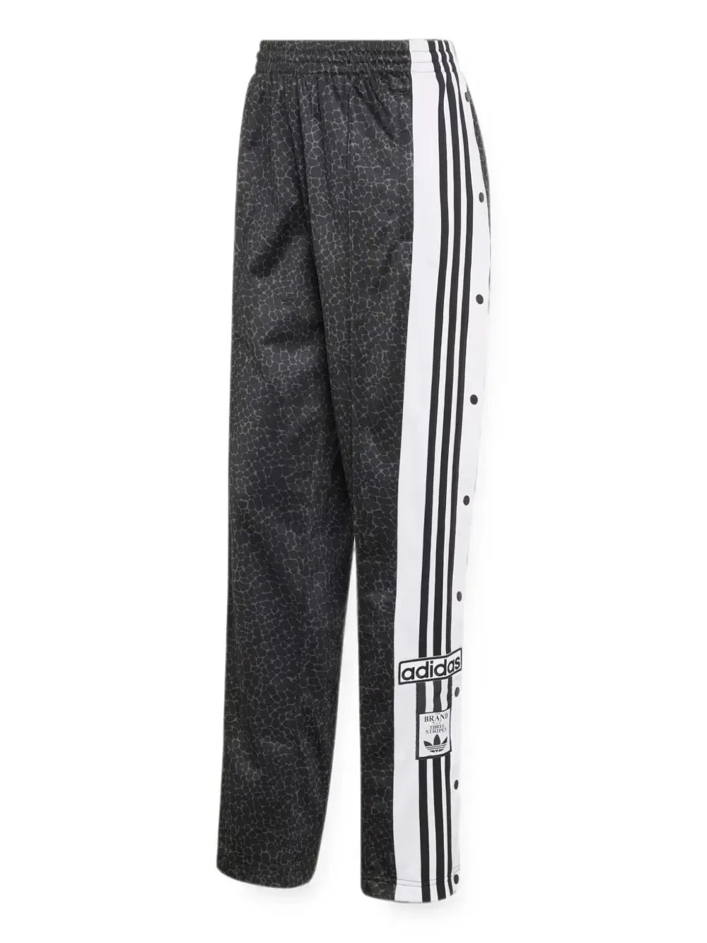 Спортивные штаны с леопардовым принтом adidas AOP Adi-Break с боковыми полосками, черный — фото 2