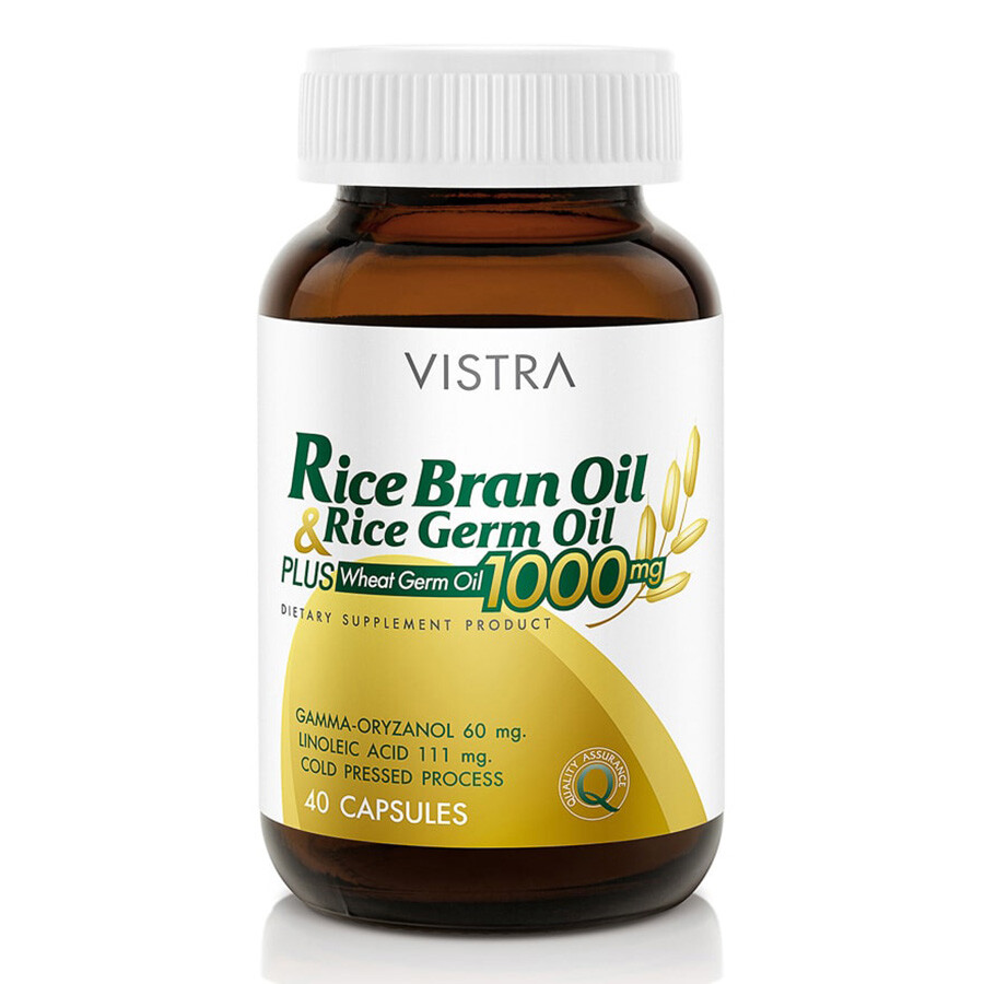 

Добавка Vistra Rice bran oil & rice germ oil 1000 мг, 40 капсул