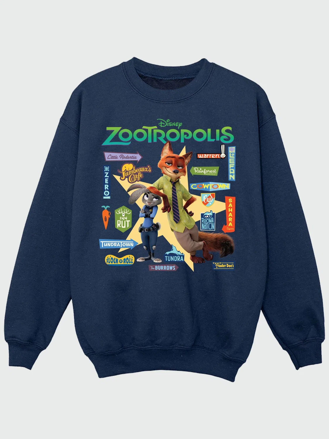 Свитшот с принтом Zootropolis Rags & Rascals, синий — фото 3