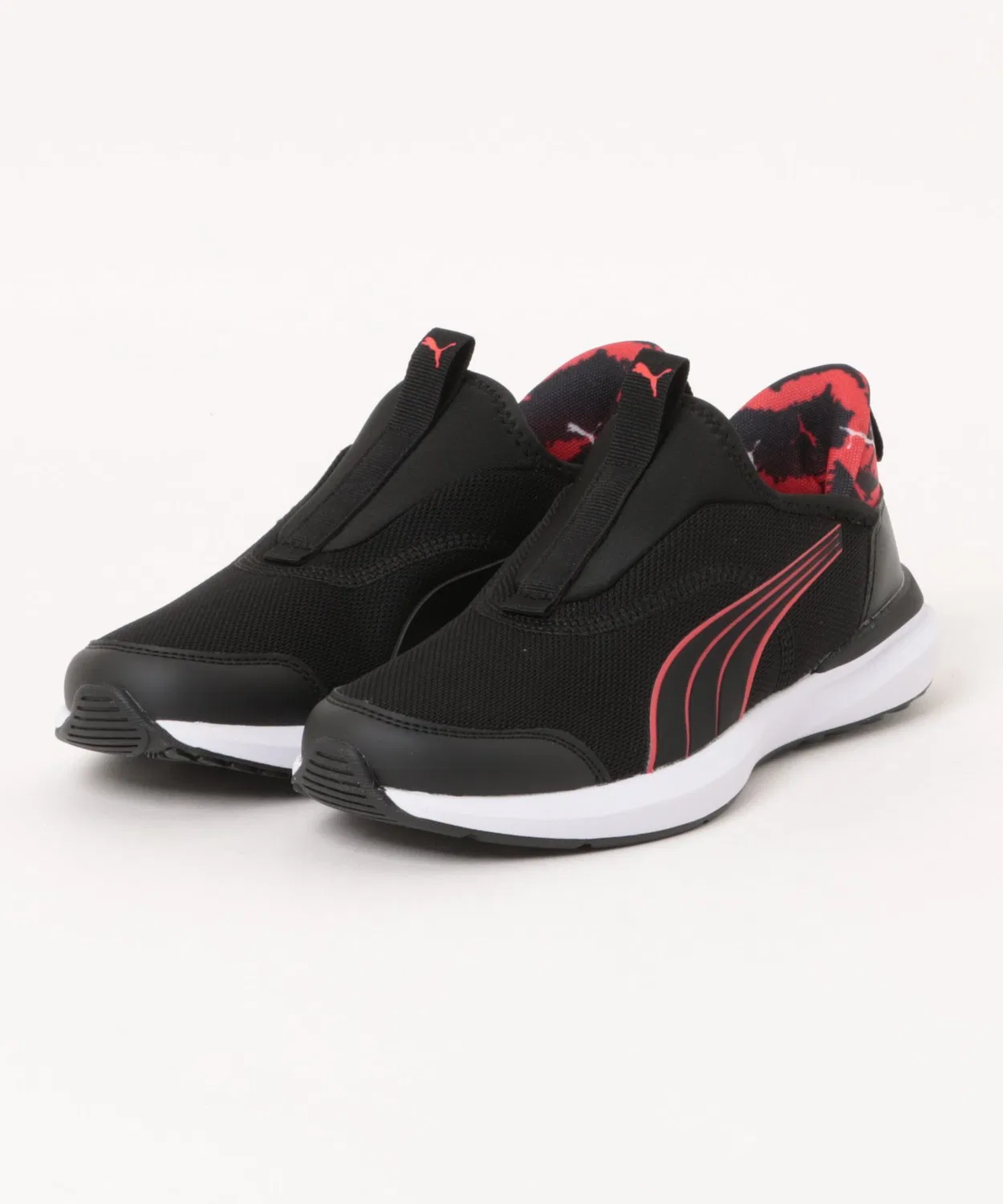 Детские слипоны KRUZ PROFOAM EASE IN AOP JR для девочек, с принтом PUMA, Black/Red