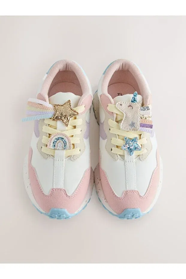 Детские кроссовки для девочек с графическим принтом Next Baby, Multicolor — фото 4