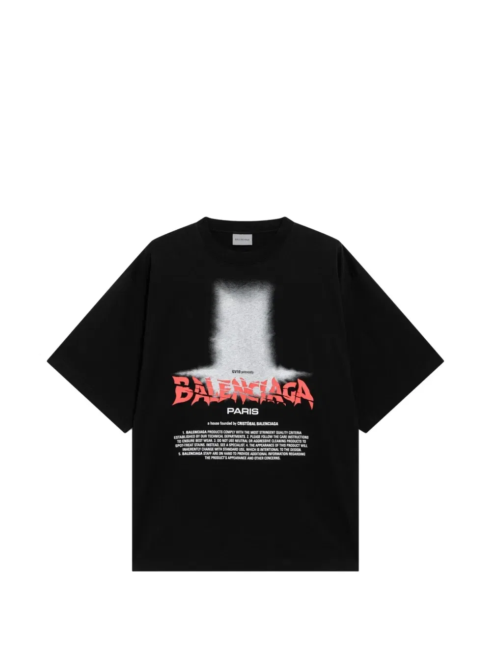 Футболка оверсайз с графическим принтом Balenciaga, черный
