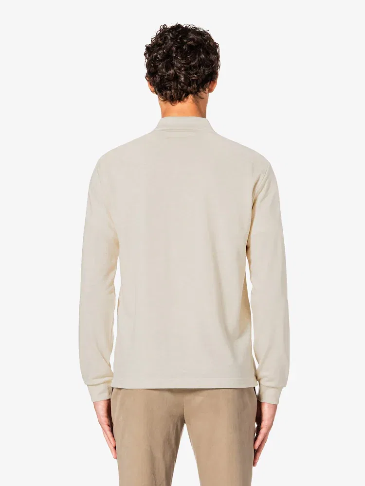 Футболка с длинным рукавом Regular Fit LACOSTE, Beige — фото 3