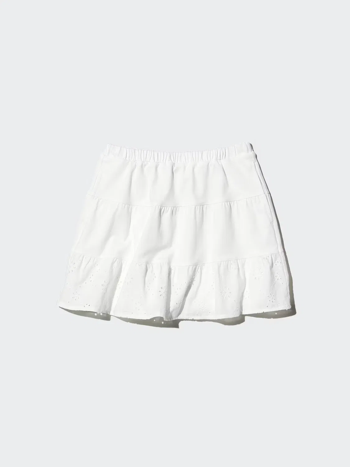 Юбка из джерси Uniqlo, для девочек, белый — фото 2