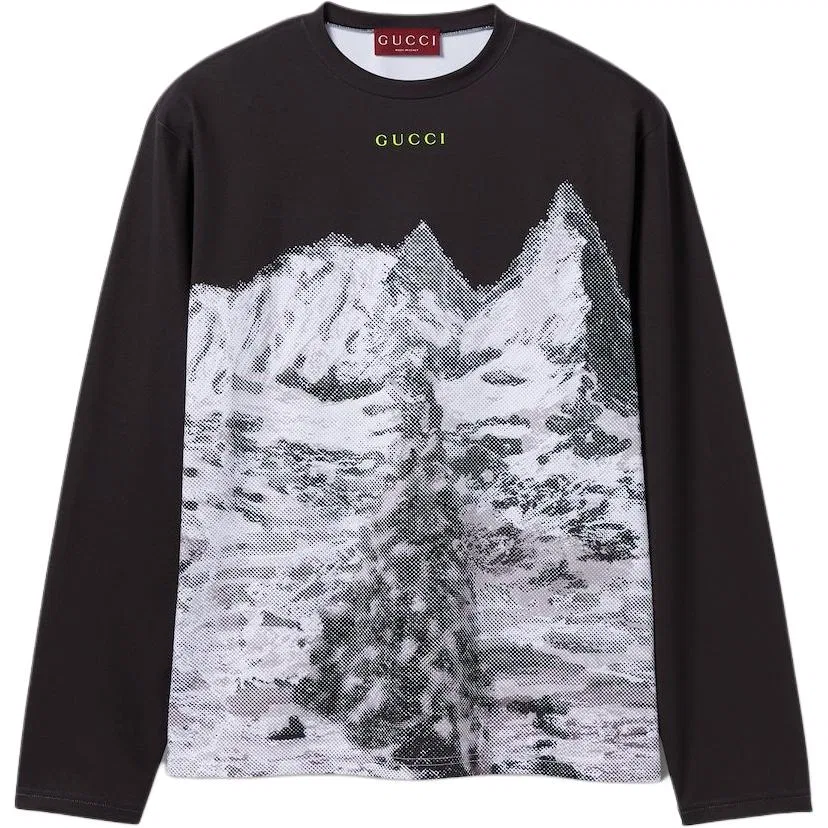 Мужская футболка с принтом GUCCI, Black
