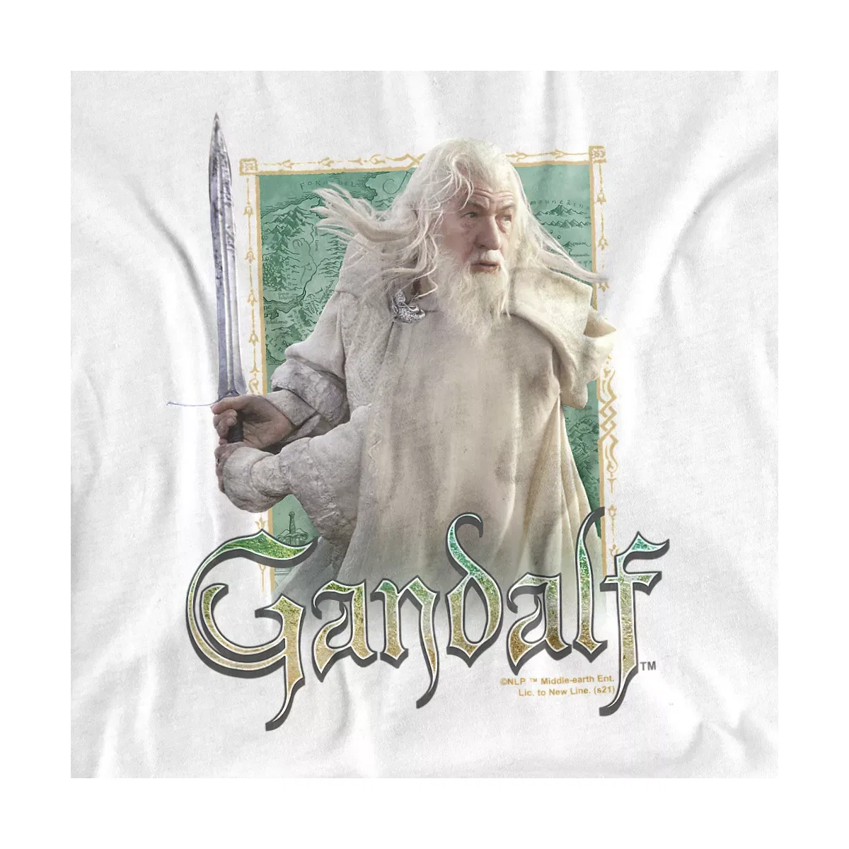 Детское боди с коротким рукавом Gandalf The Lord of the Rings, White — фото 2