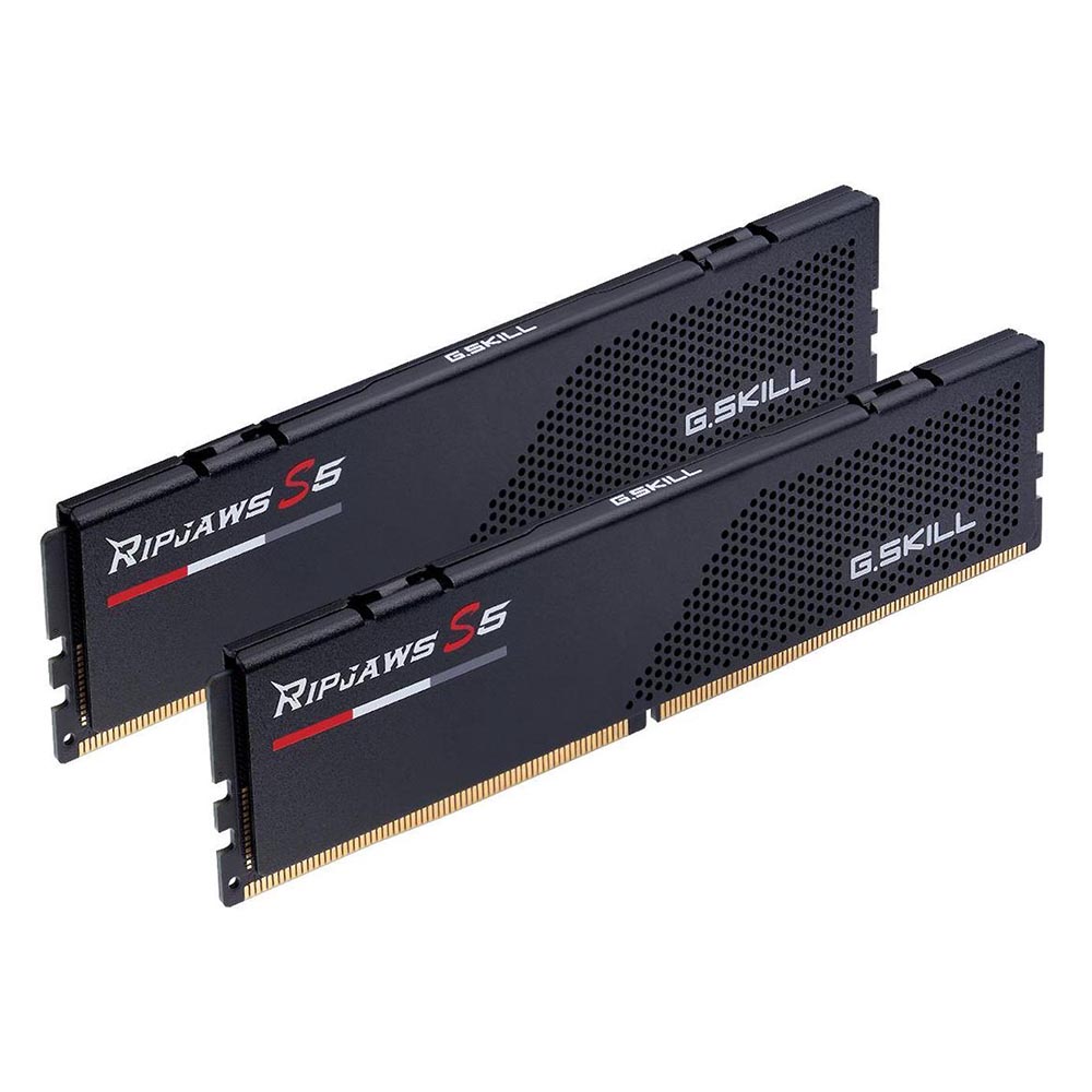 

Оперативная память G.SKILL Ripjaws S5 64 Гб (2 x 32 Гб), DDR5, 6000 МГц, F5-6000J3238G32GX2-RS5K, черный