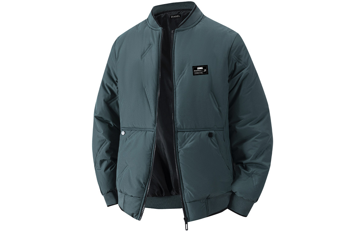 

Пуховик Unisex Baseball Collar Thickened ZIAREL, haze синий[removable logo]