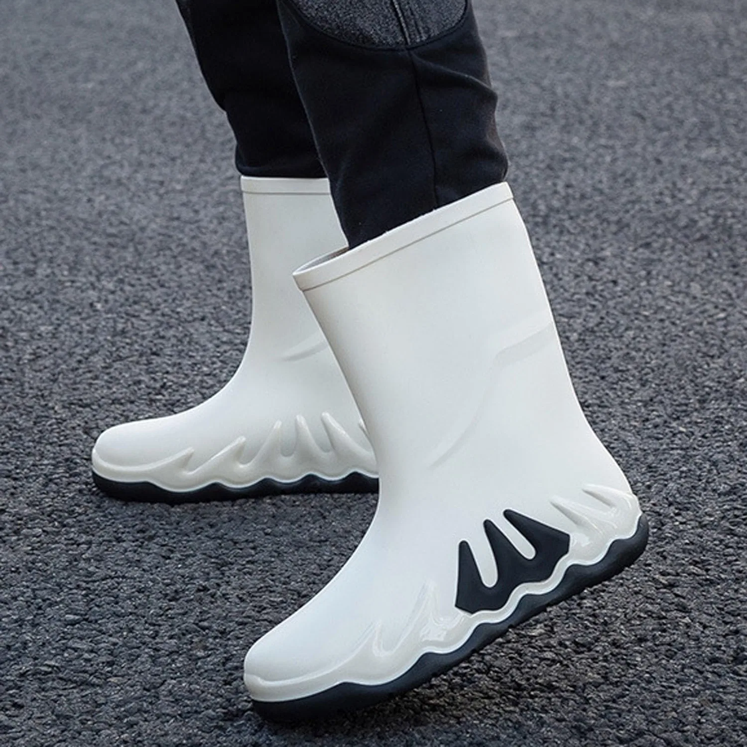 Детские сапоги для мальчиков с принтом Slip-On, Белый — фото 2
