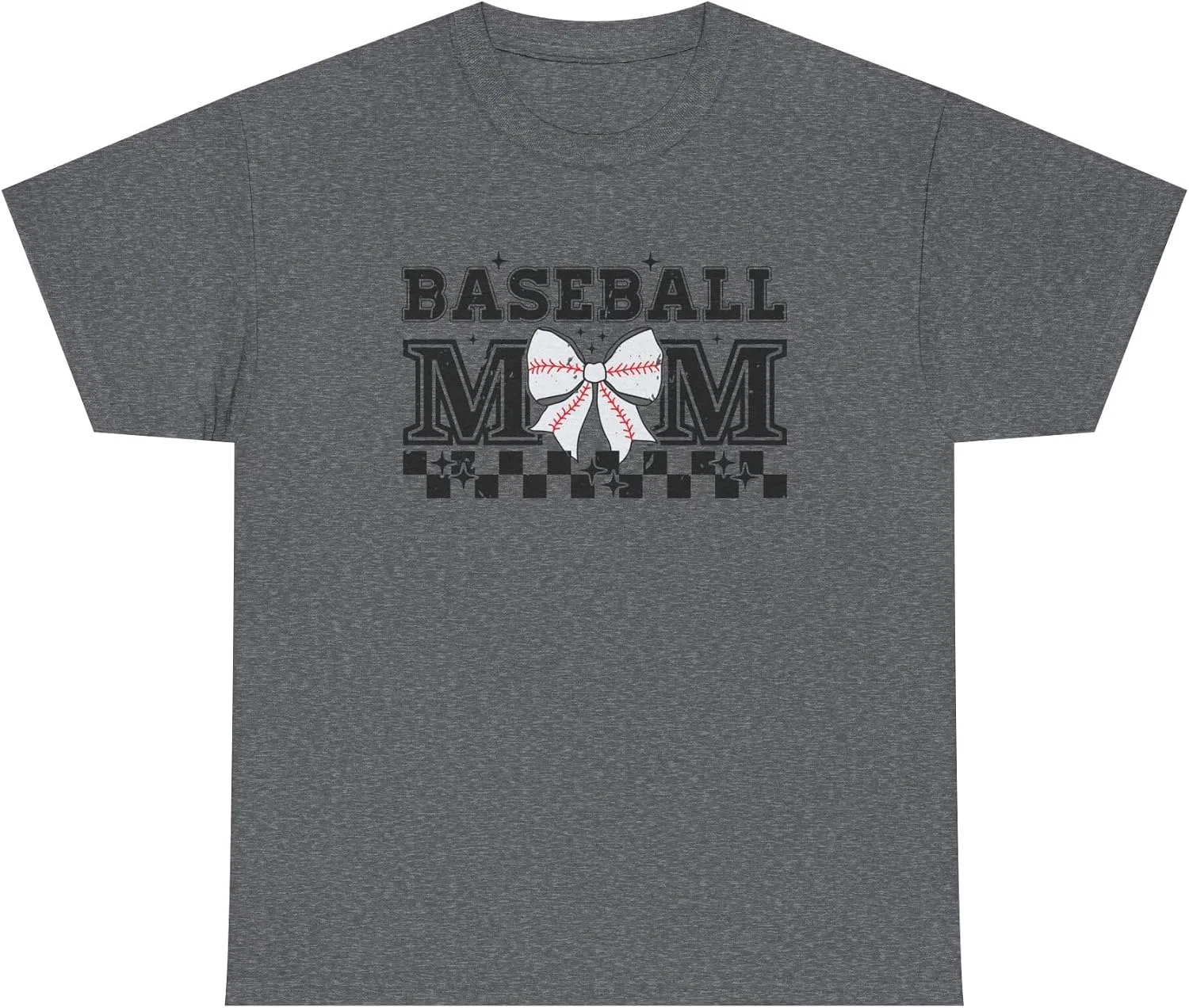 Женская футболка с принтом Baseball Mom, Graphite Heather