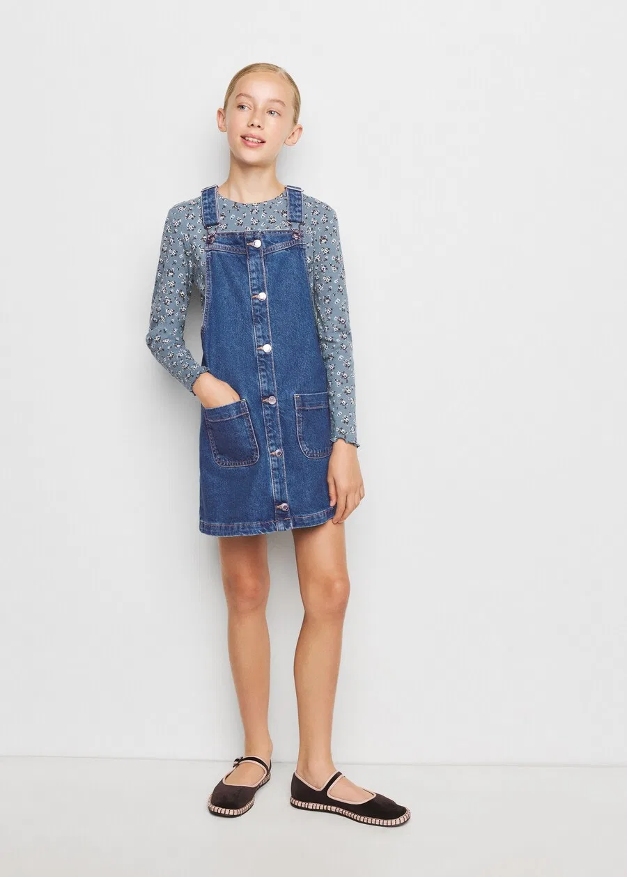 Детская юбка MANGO KIDS 'PAULA' из синей джинсовой ткани — фото 2